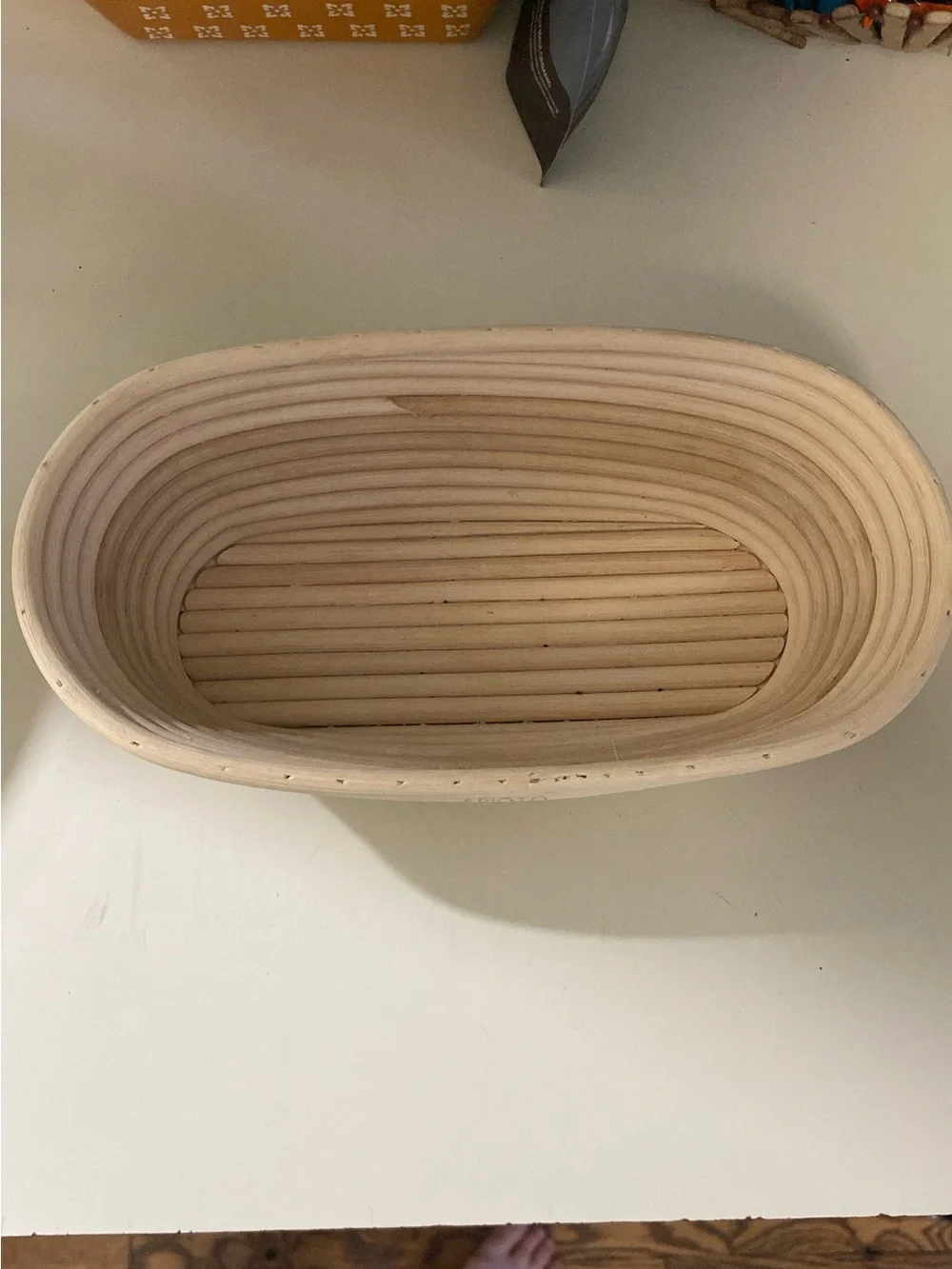 Banneton Oval Bread Proofing Basket in Natural with Linen Liner
